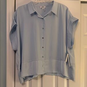DKNY Women's Sky Blue Button Down Shirt